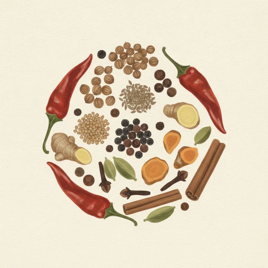 Berbere, gouache botanical illustration