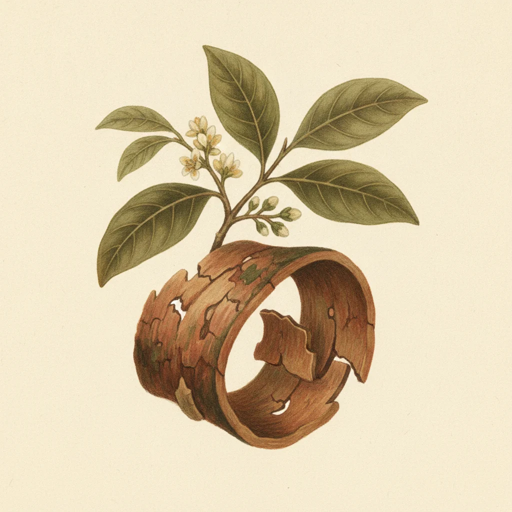 Cassia, gouache botanical illustration