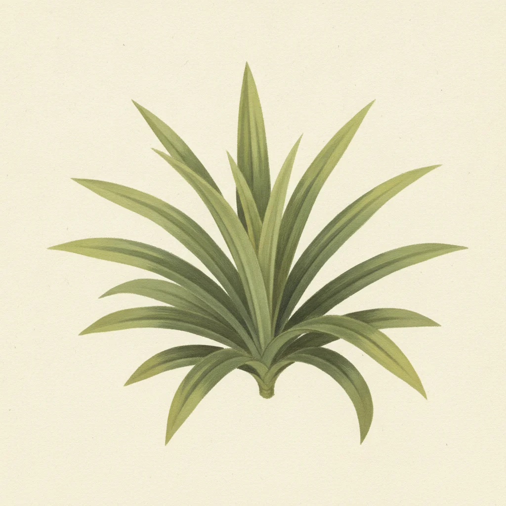 Pandan, gouache botanical illustration