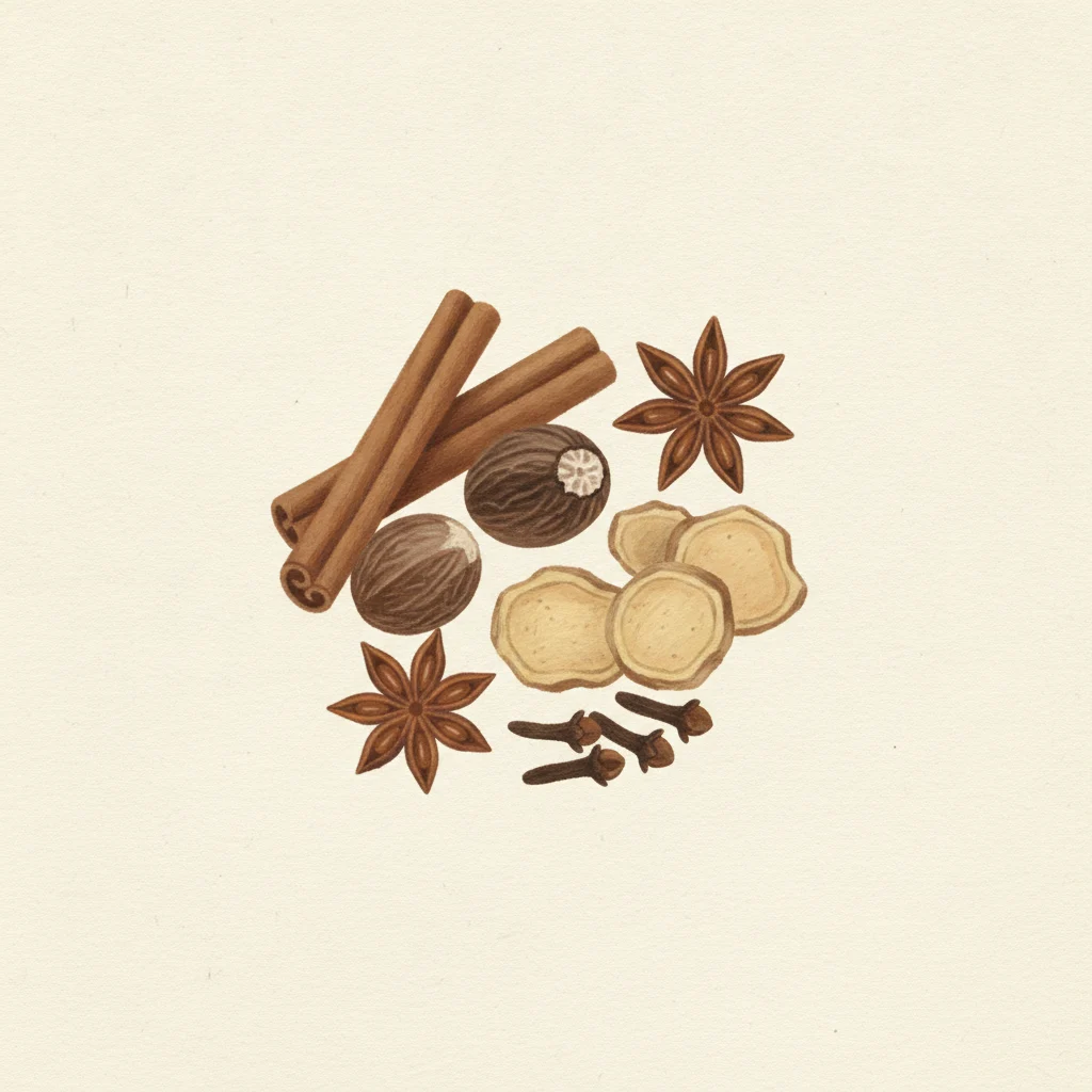 Pumpkin spice, gouache botanical illustration